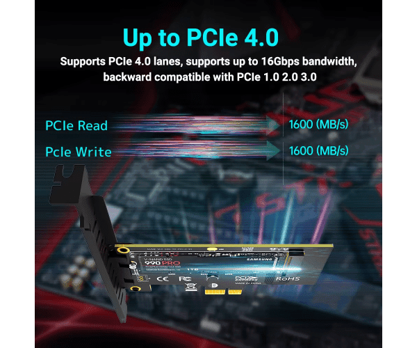 Generic Кабель PCIe x4 to M.2 Adapter Support 2280 M.2 — Миниатюра 3