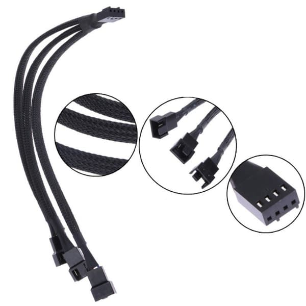Cable 4 פין אחד ל3 חיבורי 4 פין עטיפת שרוול איכותית