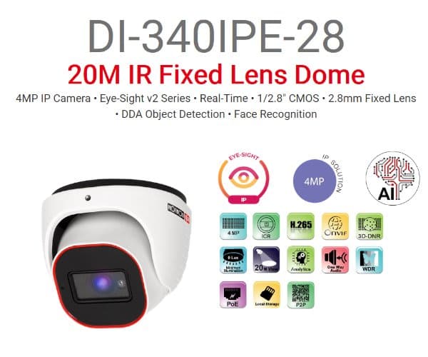 Provision IP 4MP DOME DI-340IPE-28 POE — Image 1 | PuzzlePC