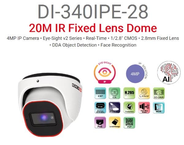 Provision IP 4MP DOME DI-340IPE-28 POE — Preview 5