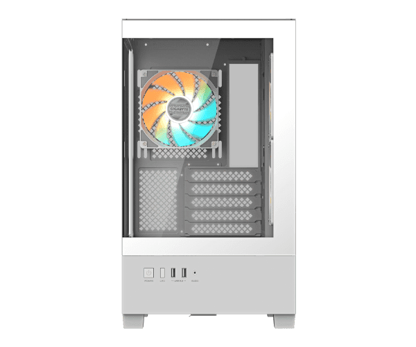 Корпус Gigabyte C201 PANORAMIC ICE Micro-ATX 3XARGB Fans — Миниатюра 3