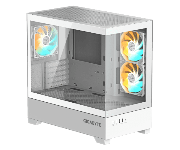 Корпус Gigabyte C201 PANORAMIC ICE Micro-ATX 3XARGB Fans — Миниатюра 2