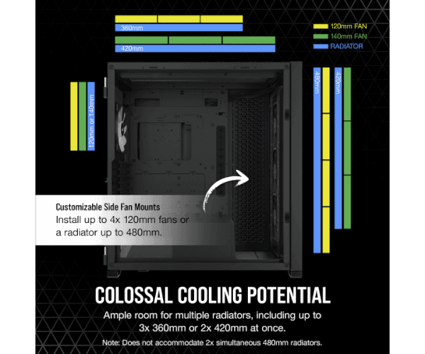 Корпус Corsair iCUE 7000X RGB Tempered Glass Full-Tower ATX BLACK — Миниатюра 6