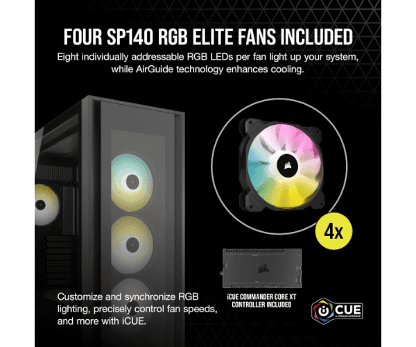 Корпус Corsair iCUE 7000X RGB Tempered Glass Full-Tower ATX BLACK — Миниатюра 5
