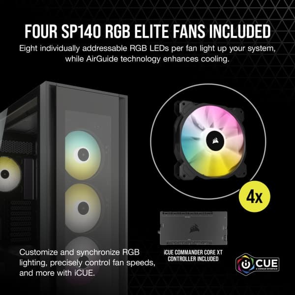 Корпус Corsair iCUE 7000X RGB Tempered Glass Full-Tower ATX BLACK — Миниатюра 2