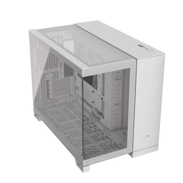 Корпус Corsair 2500X Mini-Tower mATX Tempered Glass NO FANS White — Миниатюра 7