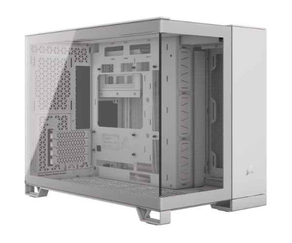 Корпус Corsair 2500X Mini-Tower mATX Tempered Glass NO FANS White — Миниатюра 2