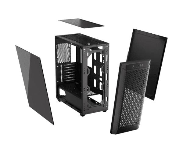 Case Corsair 480T Airflow Temperd Glass Mid-Tower E-ATX Black — Preview 4