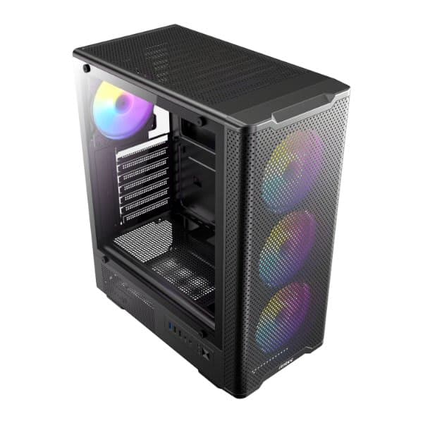 Case Antec VX310 ARGB ATX Mid-Tower Tempered Glass 4x120mm Fans
