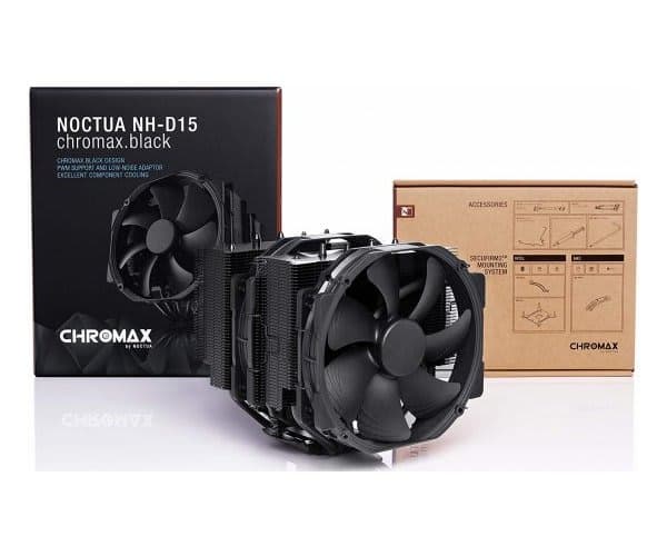 Cooling Noctua NH-D15 250W TDP DUAL 140mm FAN Intel/Amd Black — Preview 4