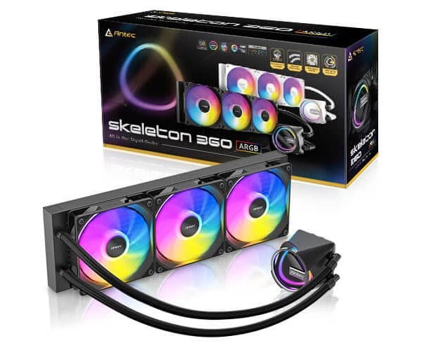 Cooling Antec SKELETON 360 ARGB Black Intel/AMD — Preview 4