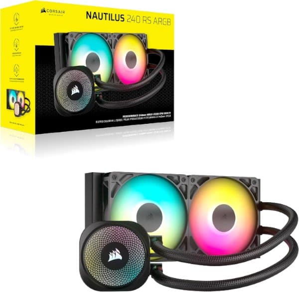 Охлаждение Corsair iCUE NAUTILUS 240 RS RGB Black 240mm AIO — Миниатюра 11