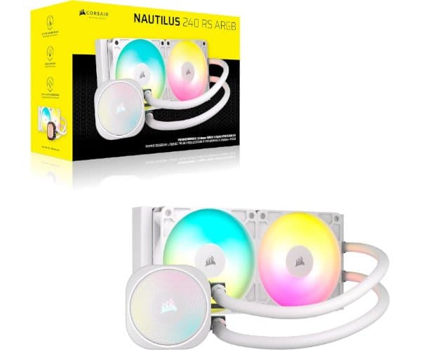 Охлаждение Corsair iCUE NAUTILUS 240 RS RGB Black 240mm AIO — Миниатюра 6