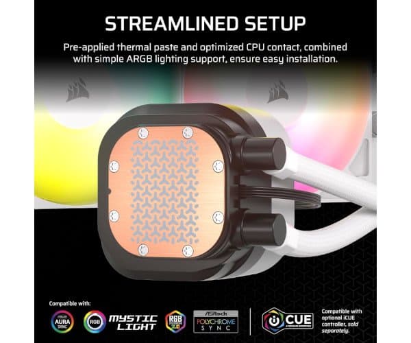 Cooling Corsair iCUE NAUTILUS 360 RS White 360mm AIO — Preview 4