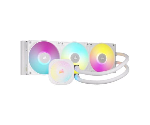 Охлаждение Corsair iCUE TITAN 360 RX RGB White 360mm AIO — Миниатюра 2