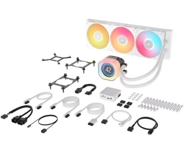 Cooling Corsair iCUE TITAN 360 RX LCD White 360mm AIO — Preview 4