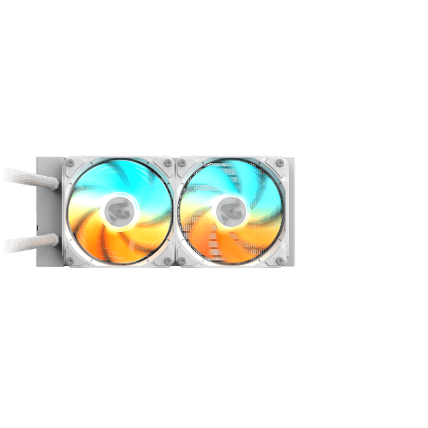 Охлаждение Gigabyte Gaming 240 ICE 2XARGB 120MM Fan White — Миниатюра 2