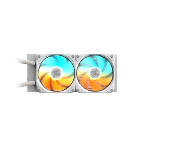 Охлаждение Gigabyte Gaming 240 ICE 2XARGB 120MM Fan White — Миниатюра 5