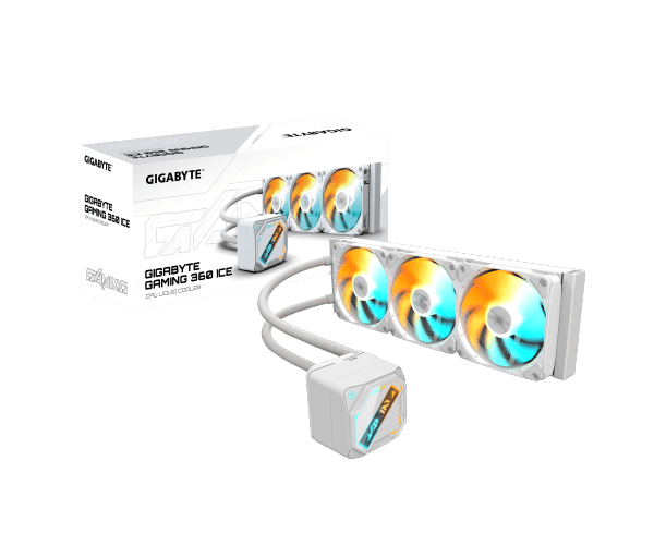 Охлаждение Gigabyte Gaming 360 ICE 3XARGB 120MM Fan White — Миниатюра 5