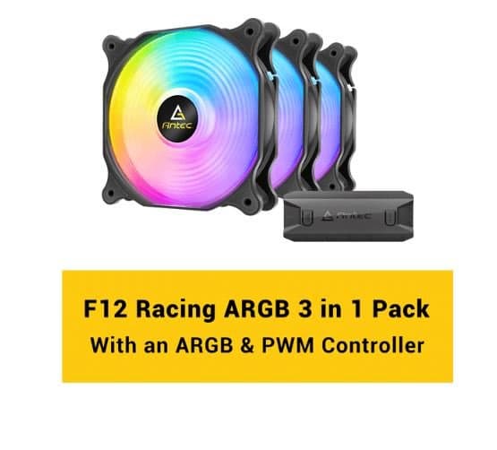 Cooling Antec F12 Racing 120mm ARGB 3 Pack Fan+Controller — Preview 7