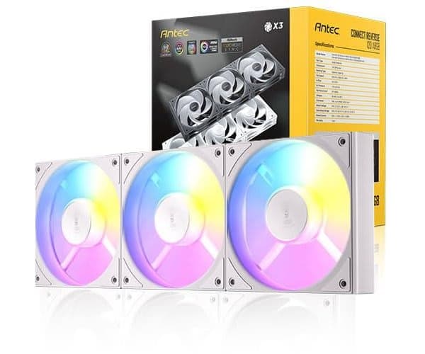 Охлаждение Antec Connect C120 Reverse ARGB WHITE 3PK — Фото 1 | PuzzlePC