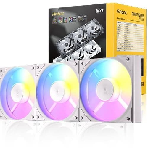 Охлаждение Antec Connect C120 Reverse ARGB WHITE 3PK — Миниатюра 5