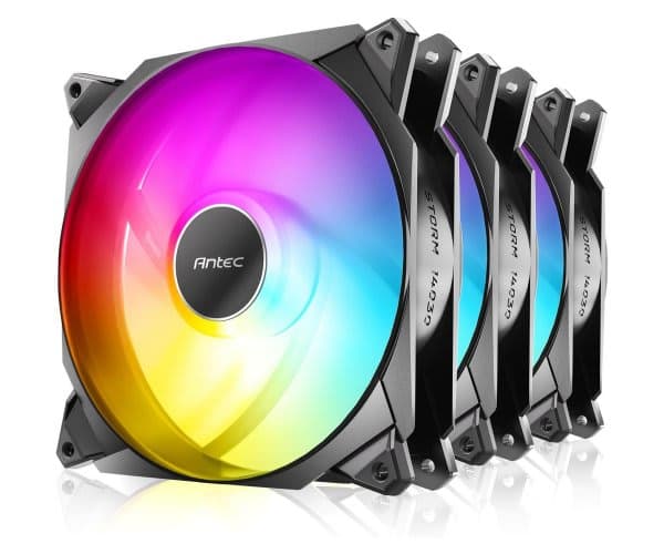 Cooling Antec Storm T3 140mm Black ARGB 3 Fan Pack — Image 1 | PuzzlePC