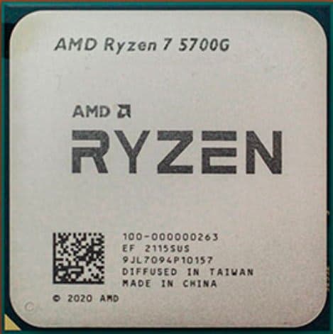 CPU AMD Ryzen 7 5700G Tray 8Cores 16 Threads Vega 8 GPU