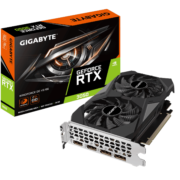 כרטיס מסך Gigabyte RTX 3050 Windforce 2 OC V2 6GB GDDR6