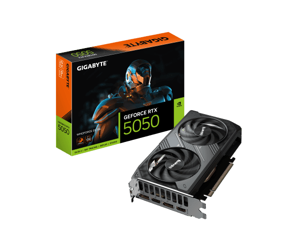 Видеокарта Gigabyte GeForce RTX 5050 WindForce OC 8GB 2xDP 2xHDMI GDDR6 — Миниатюра 5