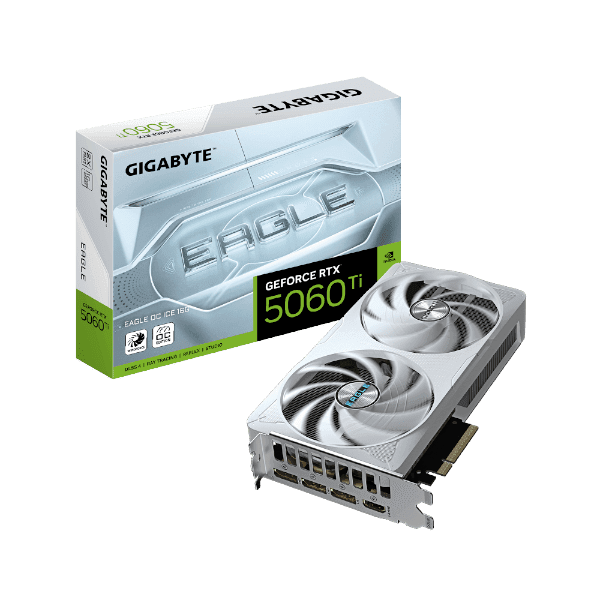 כרטיס מסך Gigabyte RTX 5060 Ti Eagle OC ICE 16GB White GDDR7