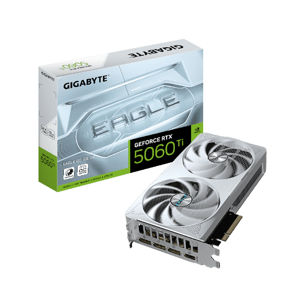GPU Gigabyte GeForce RTX 5060 Ti EAGLE ICE OC 8GB white GDDR7 — Preview 6