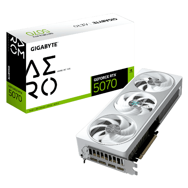 כרטיס מסך Gigabyte GeForce RTX 5070 AERO OC 12G 12GB GDDR7