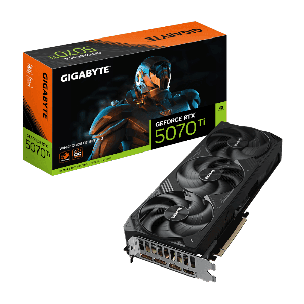 כרטיס מסך Gigabyte RTX 5070 Ti Windforce 3 SFF 16GD DP HDMI GDDR7