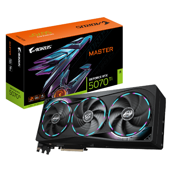 כרטיס מסך Gigabyte AORUS GeForce RTX 5070 Ti MASTER 16G 16GB GDDR7