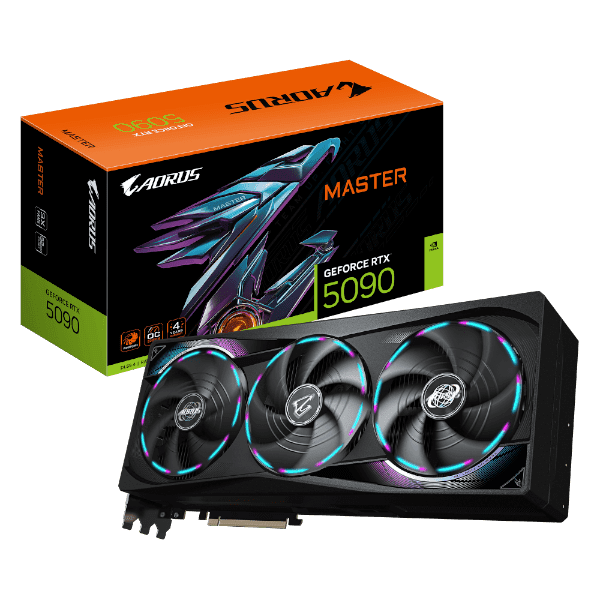 Gigabyte Видеокарта AORUS GeForce RTX 5090 MASTER 32G PCIE5 32GB GDDR7 — Миниатюра 8