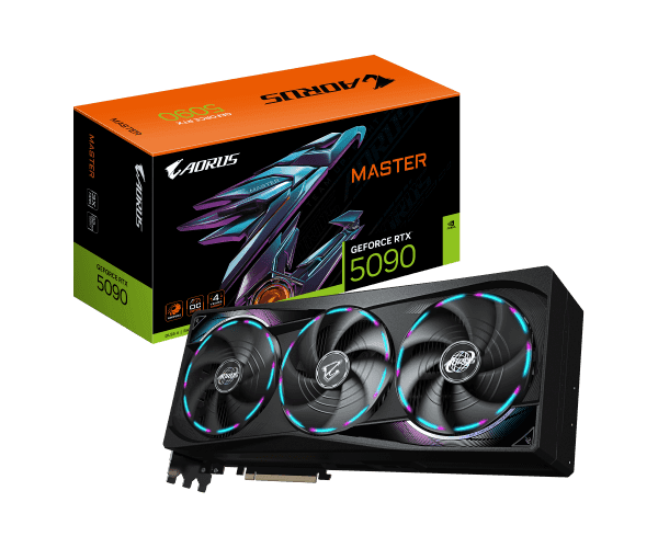 Gigabyte Видеокарта AORUS GeForce RTX 5090 MASTER 32G PCIE5 32GB GDDR7 — Фото 1 | PuzzlePC