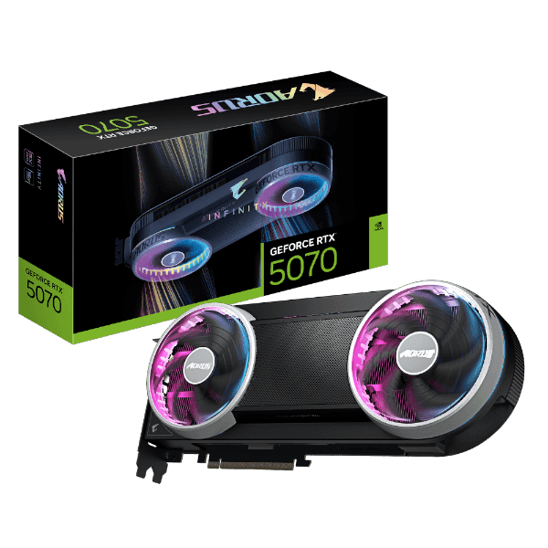 Gigabyte GPU AORUS RTX 5070 INFINITY 12GB GDDR7 WINDFORCE HYPERBURST — Image 1 | PuzzlePC