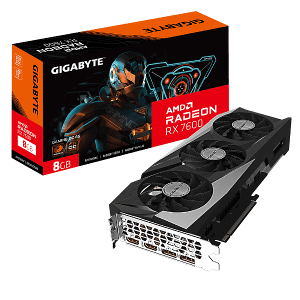 Видеокарта Gigabyte RADEON RX 7600 Gaming OC 8GB rev 1.1 GDDR6