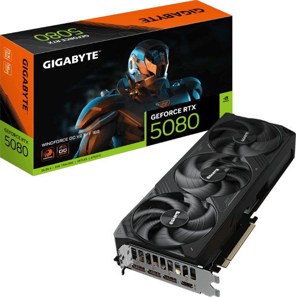 Видеокарта Gigabyte RTX 5080 WINDFORCE OC V2 SFF 16GB GDDR7 — Миниатюра 2