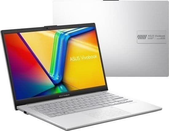 Laptop Asus VivoBook GO 14 Intel N150 8GB 128UFS DOS Silver — Preview 6