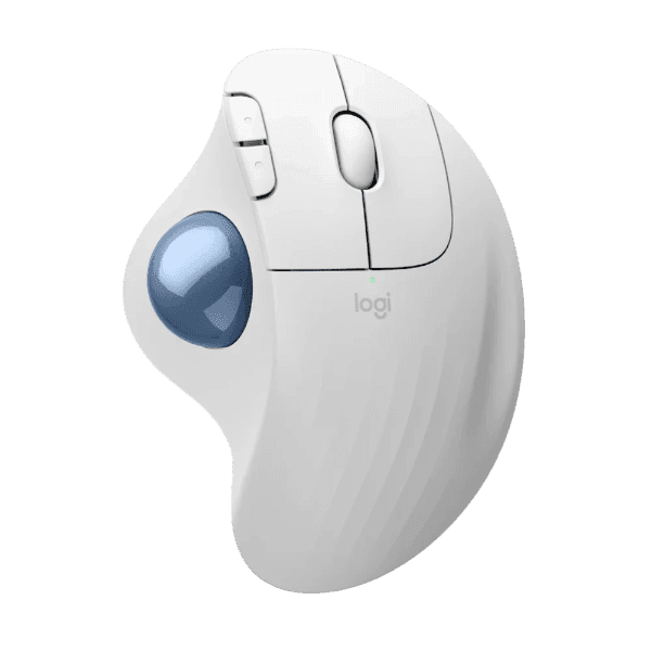Mouse Logitech M575S TrackBall Off-White Blue Ball 2000DPI BT