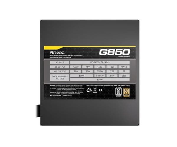 Блок питания Antec ATOM G850 120MM Silent Fan Semi-Modular 80Plus Gold 850W 80+ Gold — Миниатюра 4