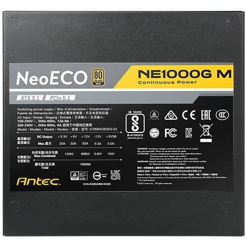 Блок питания GOLD full modular +Antec Neo Eco 1000G M ATX3.0 80 1000W — Миниатюра 6