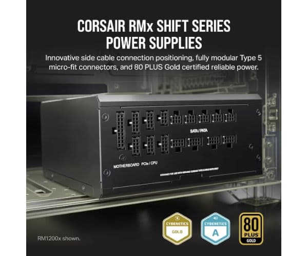 Power supply Corsair RM750x SHIFT 80 PLUS Gold Fully Modular ATX 750W 80+ Gold — Preview 3