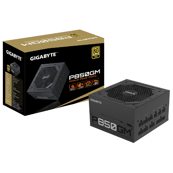 Блок питания Gigabyte P850GM ATX V12 120mm Fan 80 plus GOLD 850W 80+ Gold