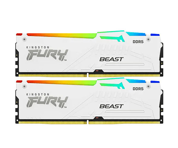 Memory Kingston Fury Beast White RGB 2×16GB DDR5 6000MHz CL30 — Preview 2
