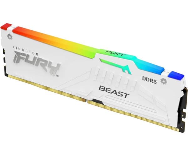 Memory Kingston Fury Beast White RGB 2×16GB DDR5 6000MHz CL30 — Preview 3