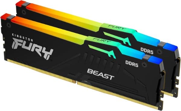 זיכרון לנייח Kingston FURY BEAST RGB 2×16GB DDR5 6000MHz CL36