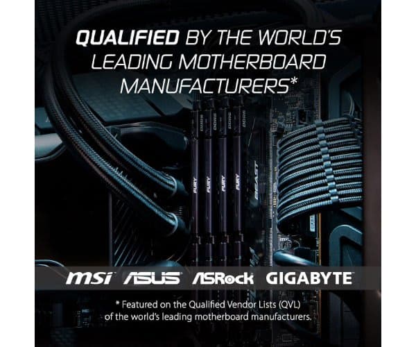 Память Kingston Fury Beast RAM 2×32GB DDR5 6000MHz CL30 — Миниатюра 4